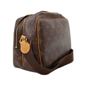 Louis Vuitton Monogram Leather Brown Reporter Shoulder Bag